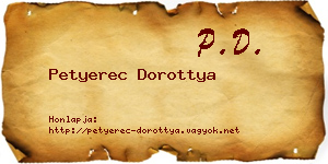 Petyerec Dorottya névjegykártya
